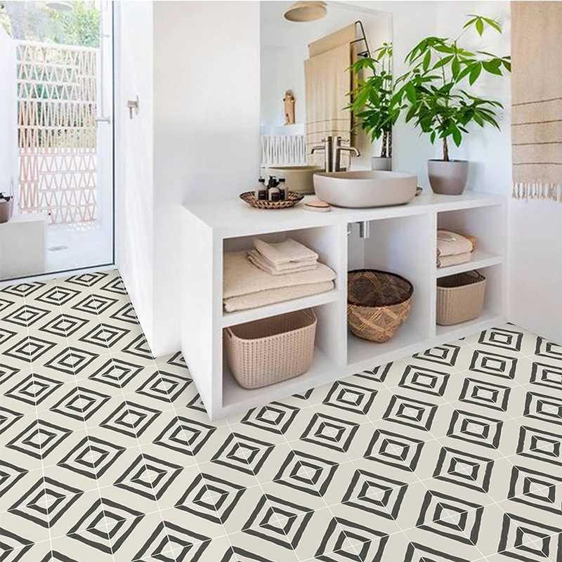 Give Your Bathroom A Stylish Makeover With These 10 Easy Peel-And-Stick Checkerboard Floor Tile Ideas