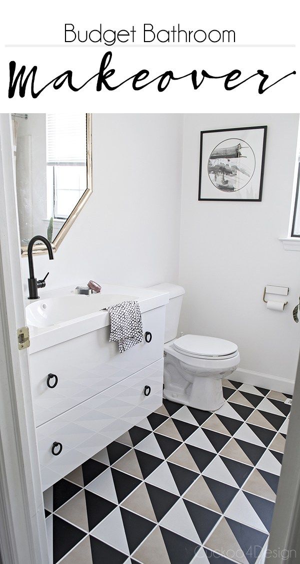 Give Your Bathroom A Stylish Makeover With These 10 Easy Peel-And-Stick Checkerboard Floor Tile Ideas